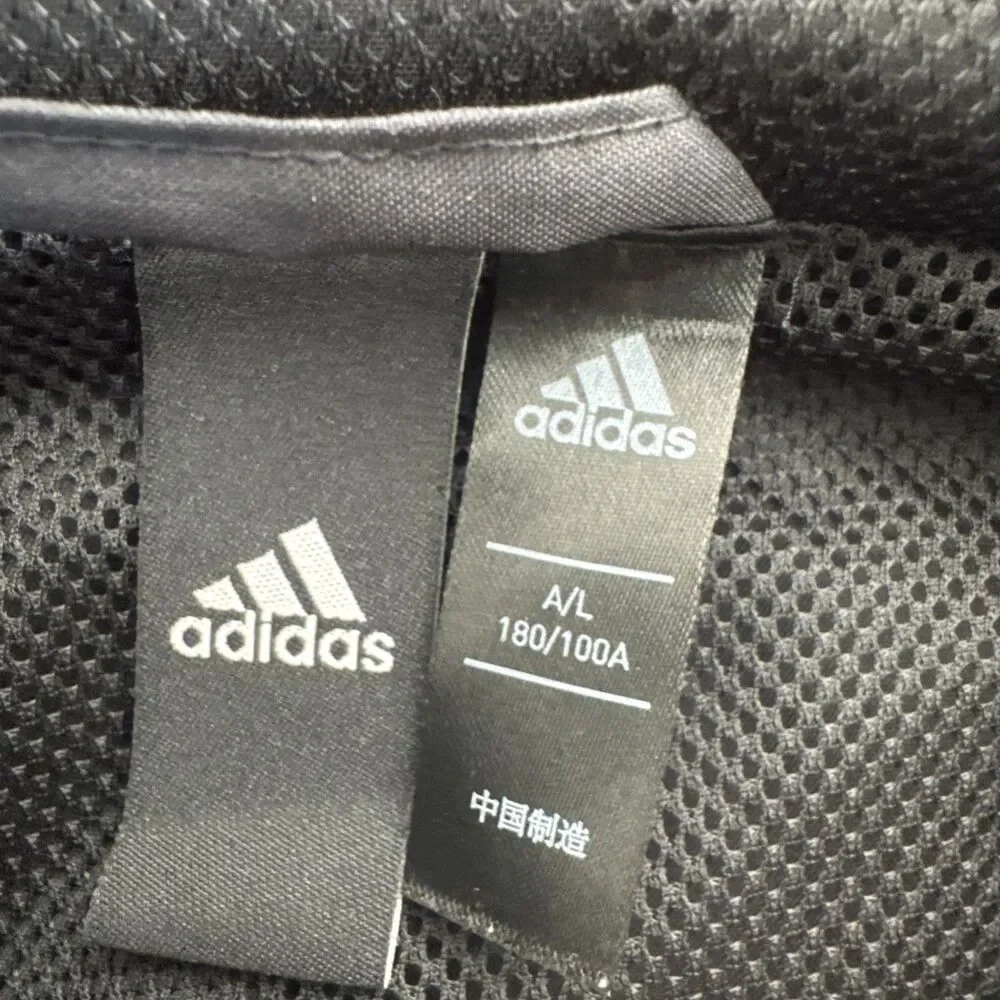 Adidas Men Mono Windbreaker Jacket Size Large Black